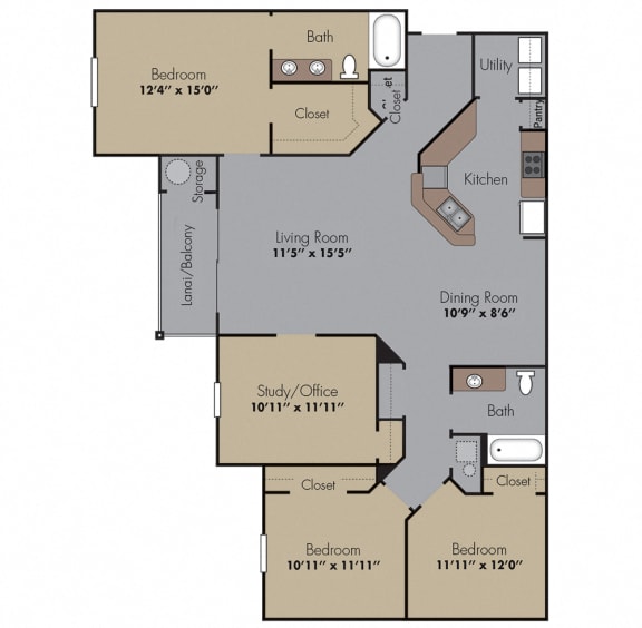 Floor Plans of Wynnfield Lakes in Jacksonville, FL